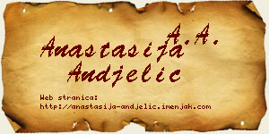 Anastasija Anđelić vizit kartica